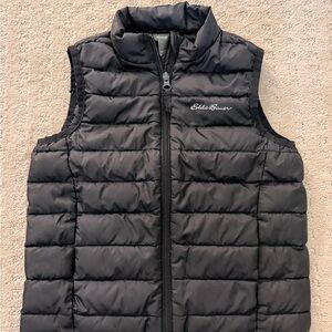 Eddie Bauer Kids Down Quilted Puffer Vest Black XS